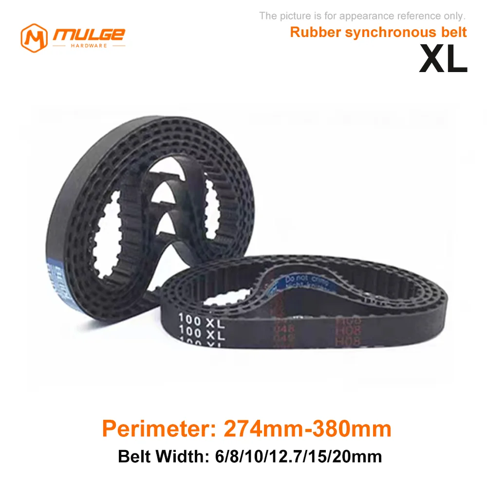 

XL Timing Belt 274XL/276XL/278XL/280XL/282XL/286XL/290XL- 380XL Width 6/8/10/12.7/15/20mm Rubber Closed Loop Synchronous Belt