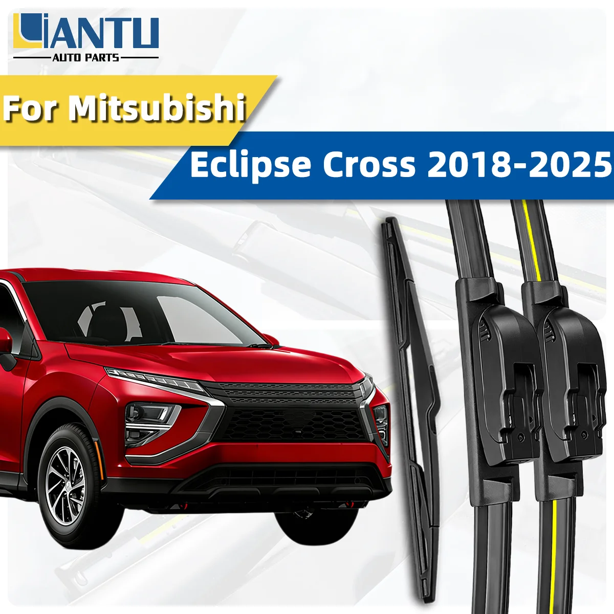 

Комплект из 3 передних и задних дворников для Mitsubishi Eclipse Cross 2018-2025: бесшумные дворники для лобового стекла, автоаксессуары 2024 2023