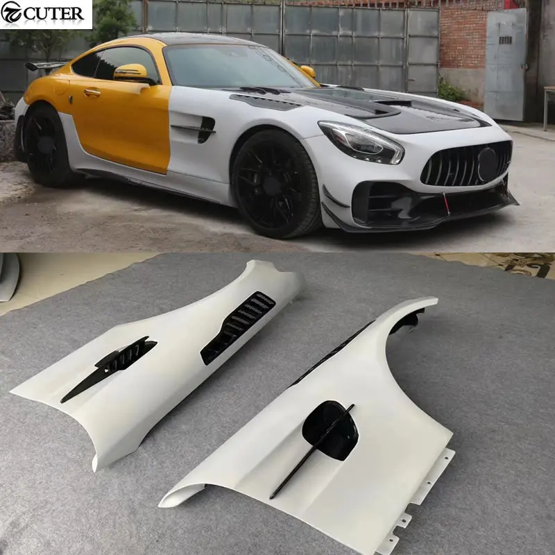 AMG GT GTR PRO Style Carbon Fiber FRP Front side fenders fender with air vents For Benz AMG GTR Car Body Kit 2019