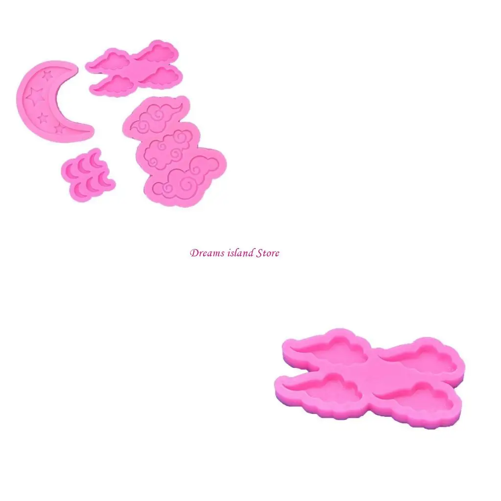 Moldes pastel luna/nube material silicona en forma nube para amante hornear bricolaje HX6C