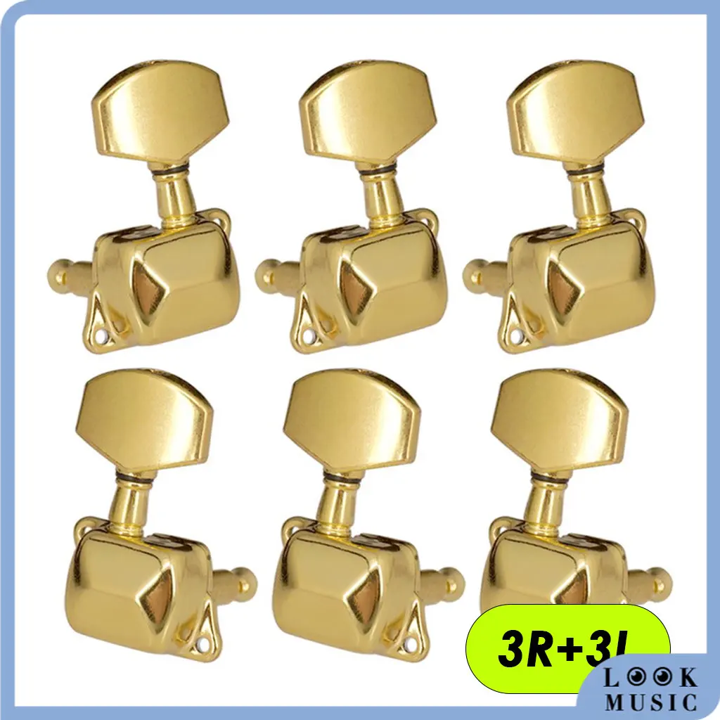 

3L3R Guitar String Tuning Pegs Tuner Semi-closed Tuner Machine Heads For Electric Guitar Folk Acoustic Guitar Tuning Pegs 6 PCS