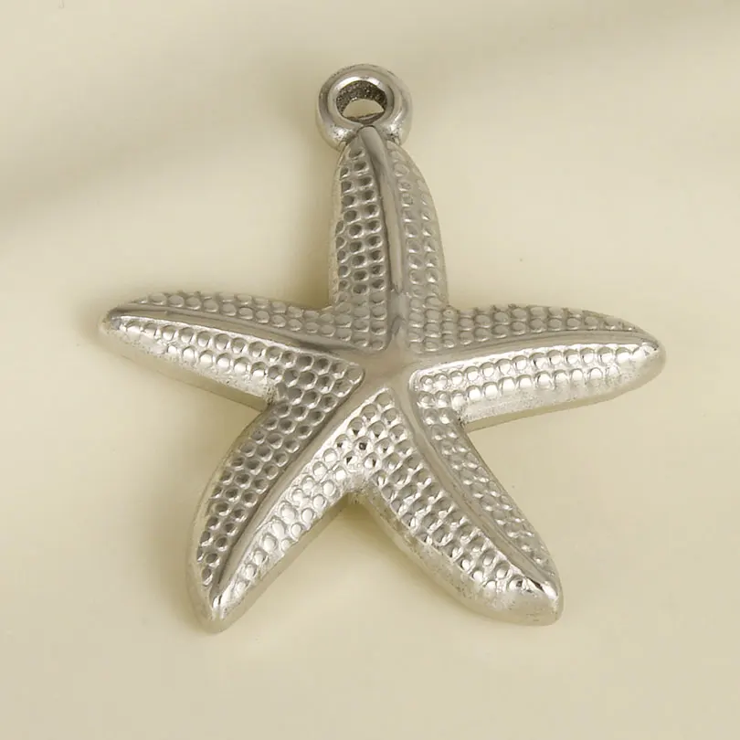 Never Fade 5pcs Silver Color Marine Organism Coral Conch Sea Shell/Turtle/Horse Charm Stainless Steel Pendant For Jewelry Making