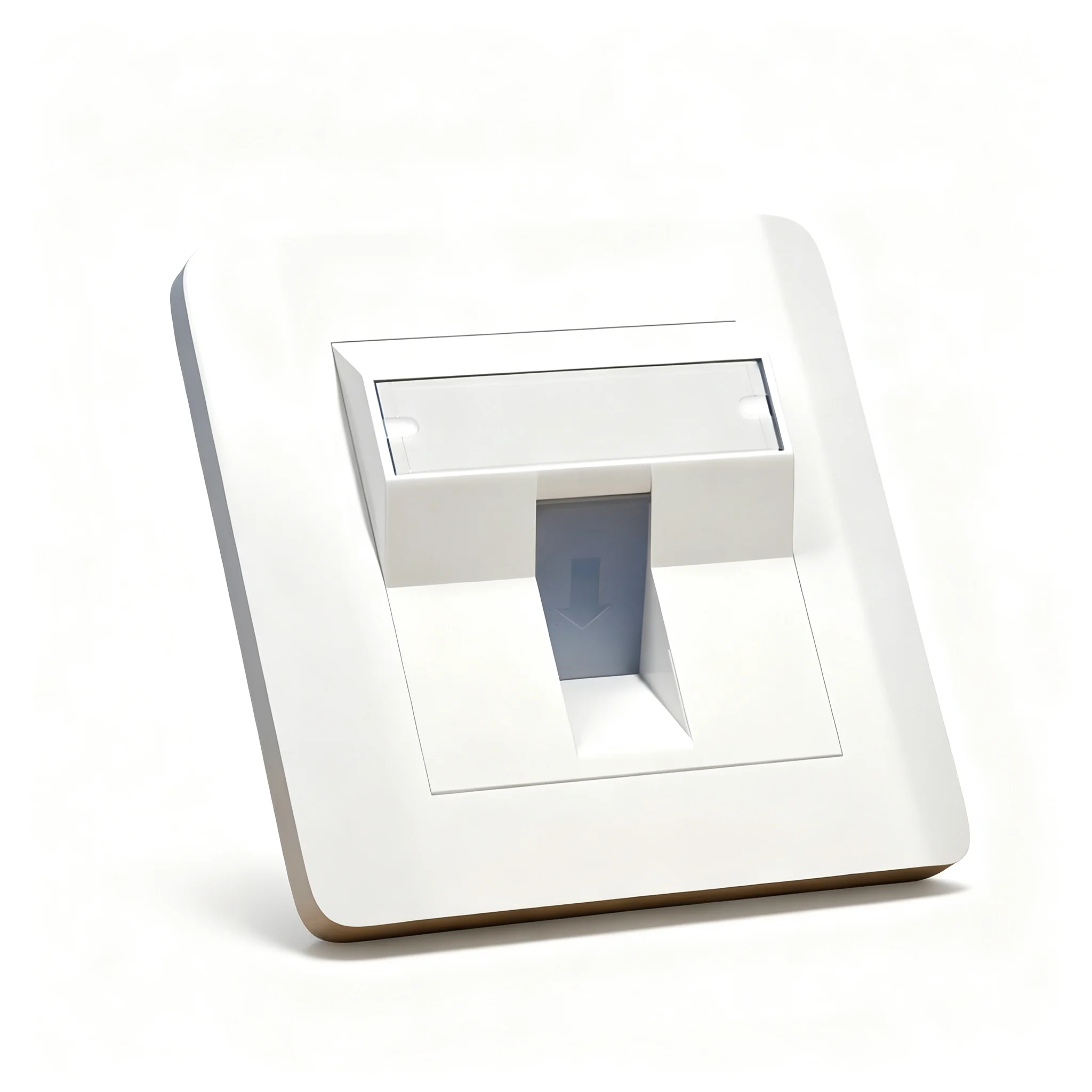 1Port / 2Port Angled Network Wall Plate, SC LC Fiber / RJ45 Keystone Jack Faceplate, FTTH Integrated Panel