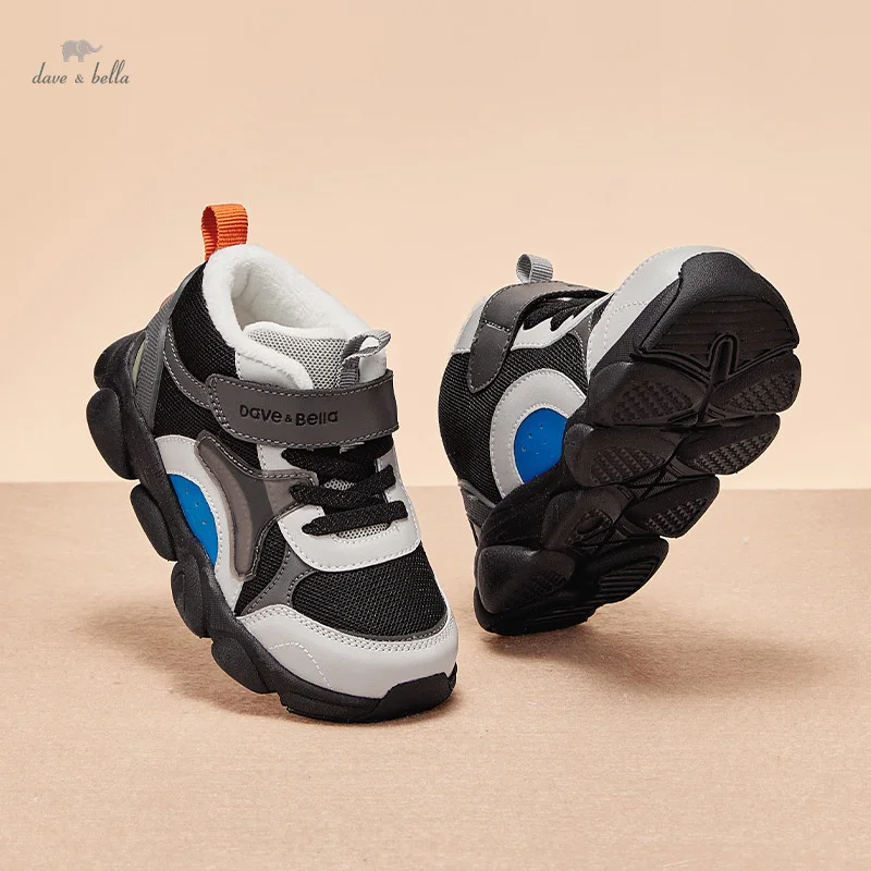 Dave Bella New Children Sports Shoes Boy Sneaker Black Winter Kids Casual Shoes Girl Running Tennis Running Sneaker ﻿DB4243608