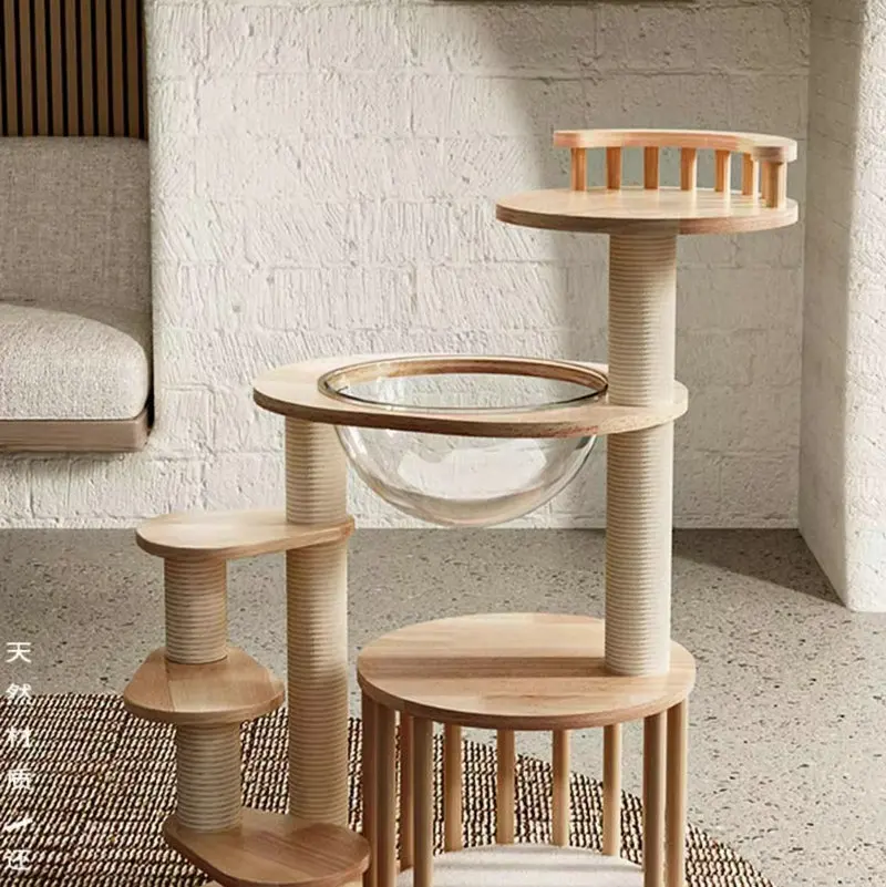 

Cat Scratcher Tower with Hammock Carrier Sleeping Pad for Cats Shelves Wall House Complex Beds and Furniture BB794TV