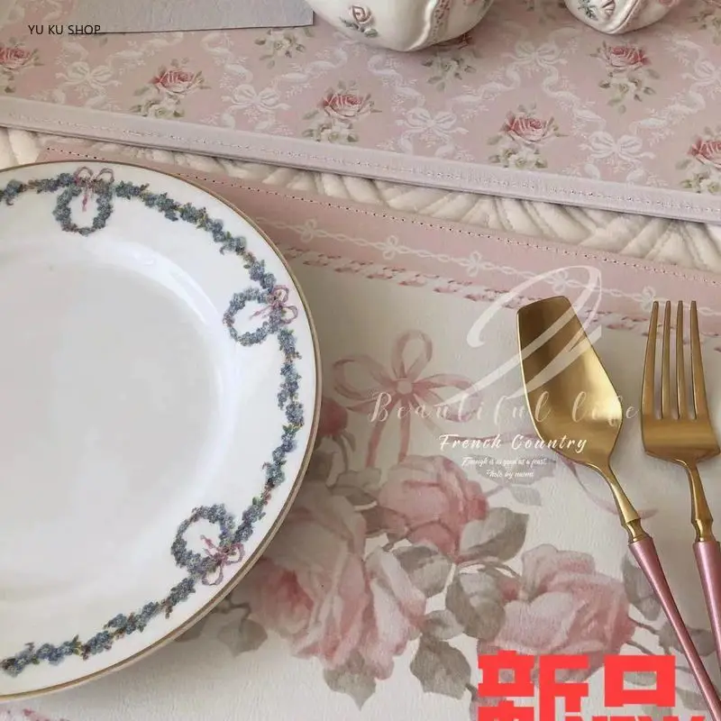 European Leather Placemat Tray Washless Mats Ironing Placemat for Dining Table Kitchen Cup Coaster able Decoration Accessories