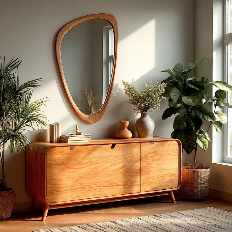 

Medieval style mango mirror, full-length , wall-mounted household makeup, bedroom vanity mirror