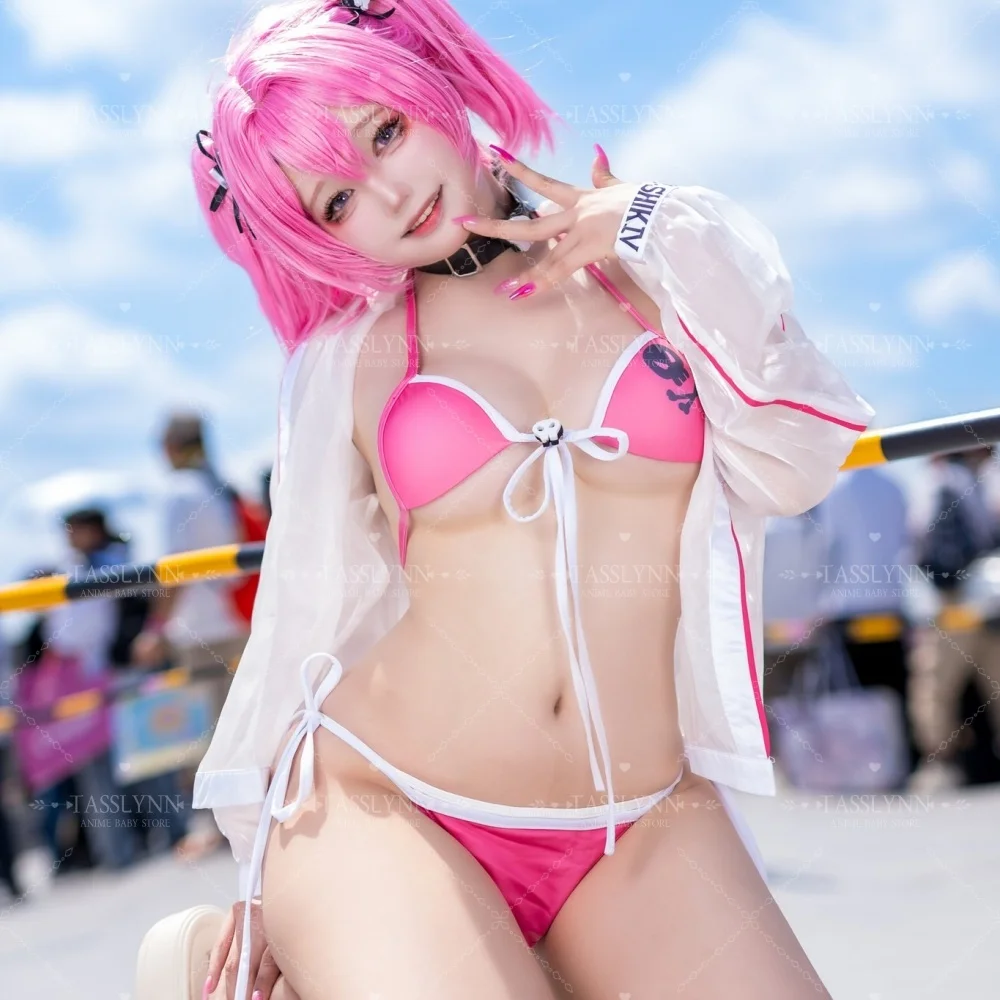 

Богиня Победы Никке Маст Косплей Костюм Маст Летний Купальник Пиратское Сердце Розовый Комплект Бикини Хэллоуин Карнавальный Костюм