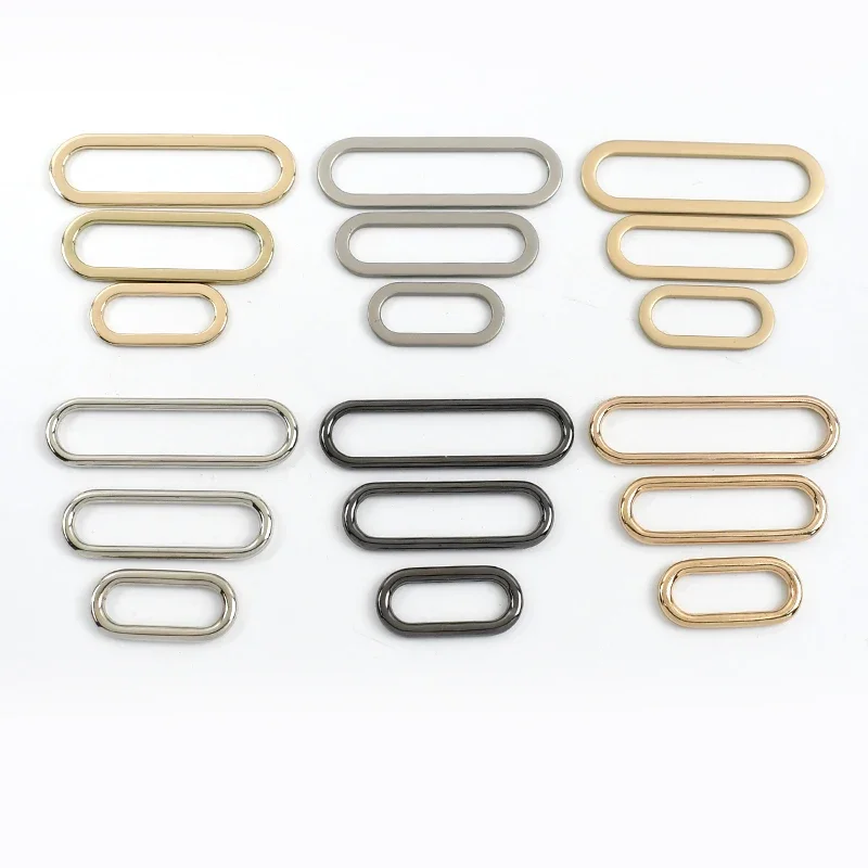 10pcs 20-50mm שקית טבעת אבזמים מתכת רצועת רשת אובזים לחבר וו אבזם כלב צווארון מעור טבעות נעליים סגר