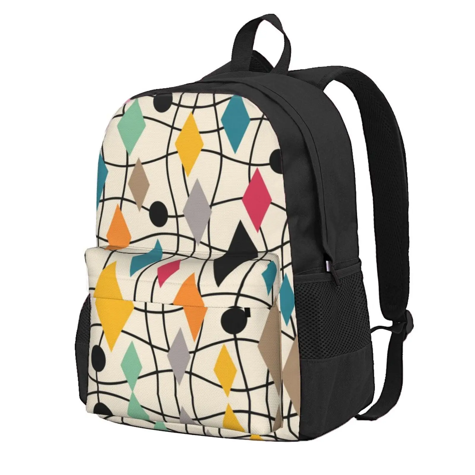 Colorful Mid Century Modern Geometric Abstract 546 Hot Sale Schoolbag Backpack Fashion Bags Fall Fashion Spring Summer Mid