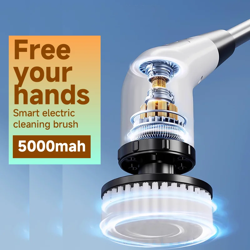 Бытовая беспроводная вращающаяся скруббер, кухонные гаджеты, щетки для волос, метла для ванной, туалетные швабры, электрическая многофункциональная щетка для чистки Бытовая беспроводная вращающаяся скруббер, кухонные гаджеты, щетки для волос, метла для ванной, туалетные швабры, электрическая многофункциональная щетка для чистки