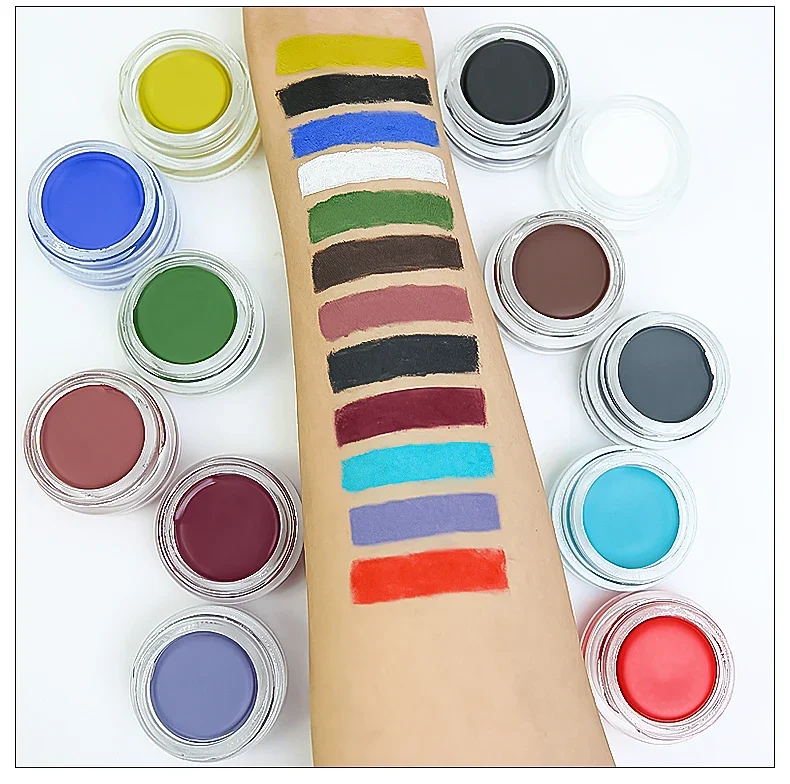 Private Label 12-kleuren Eyeliner Crème Aangepast Logo Oogschaduw Liggende Zijderups Markeerstift Multi-gebruik Pigment Make-up Groothandel