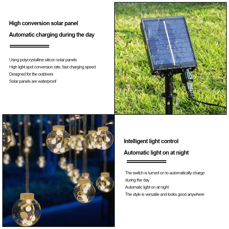 Cor quente rgb solar ao ar livre luzes da corda solar e usb dupla potência g40 globo luzes da corda para quintal festa pérgola bistro