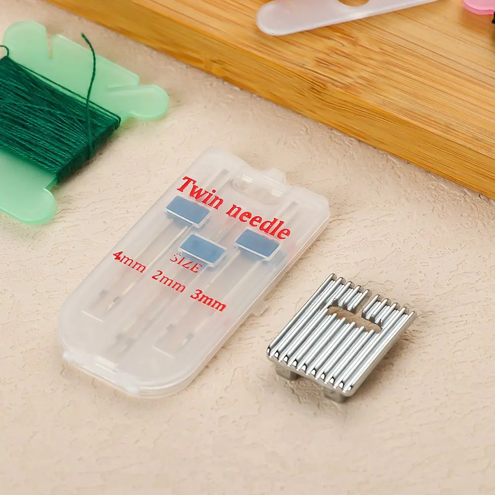 Accessories Double Stitch Household Tools 9 Grooves Wrinkled Presser Foot 3 Sizes Twin Needles Sewing Machine Fittings