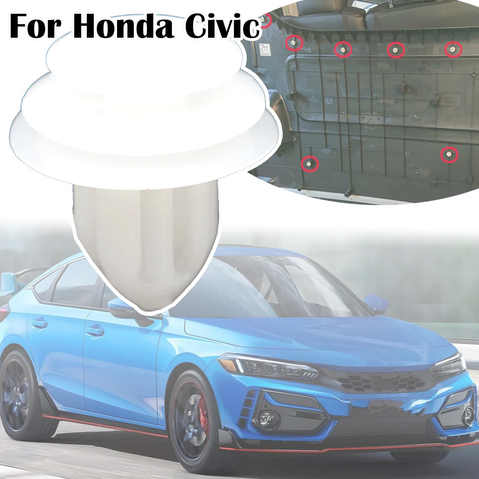 10Pcs For Honda Civic Door Card Pillar Trim Panel Clips Lining Roof Rivets 2001 - 2014 2015 2016 2010 2009 2008 2007 2006 2005