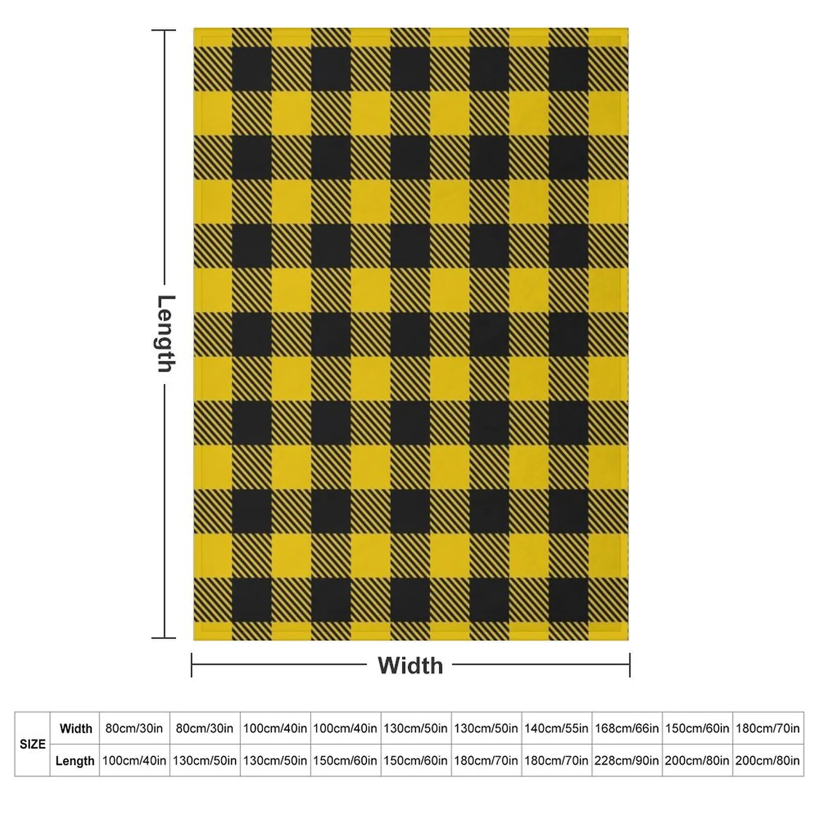 Yellow and Black Buffalo Plaid Throw Blanket Beautifuls Plush Blankets For Baby Custom Blankets