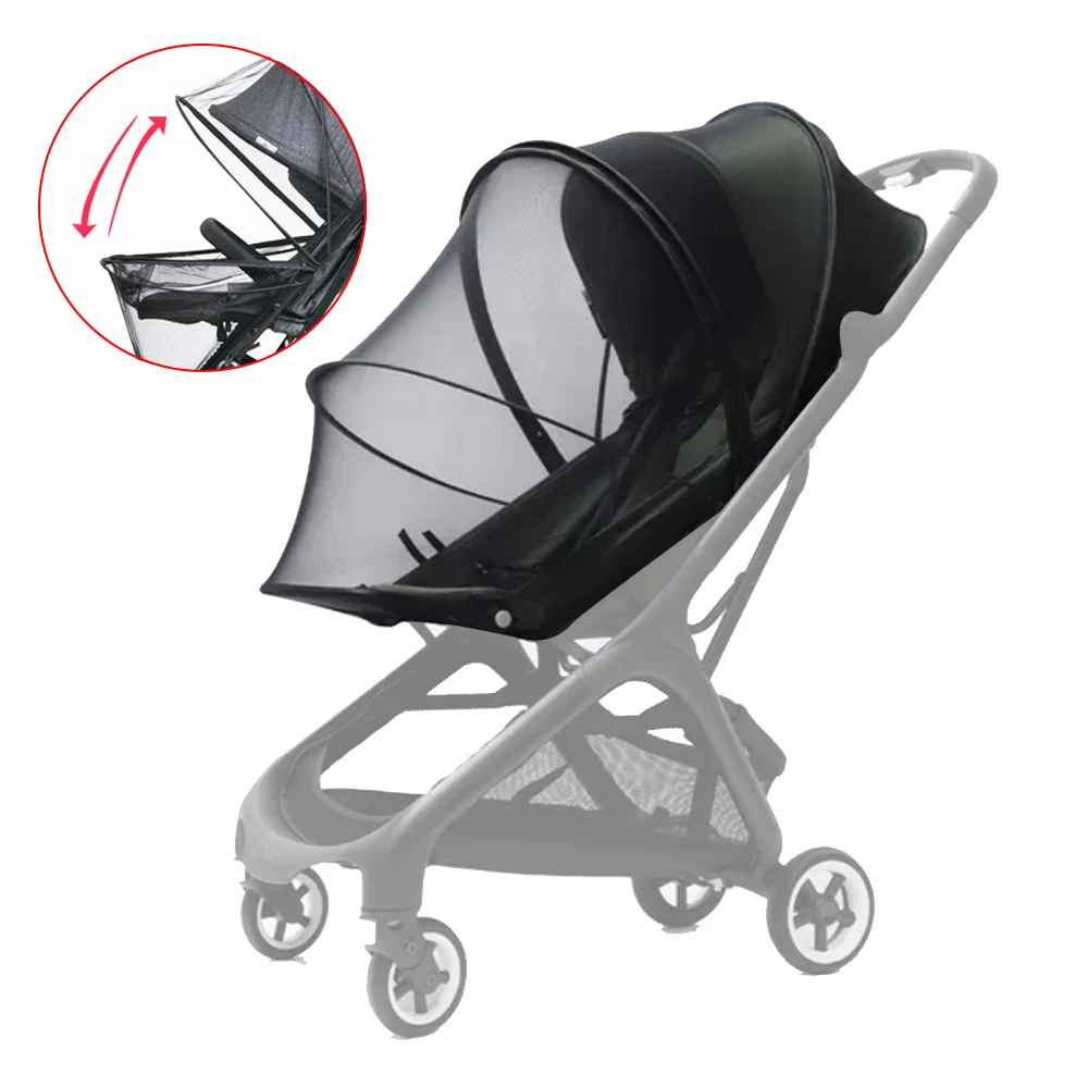 

Mosquito Net For Bugaboo Butterfly Series Buggy With Double Zippper Olive Button Elastic Band Openable Foldable Easy For Travel