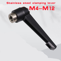 1PC M4 M5 M6 M8 M10 M12 stainless steel  Clamping Lever Machinery Adjustable Handle Locking External Male Thread Knob Hex nut