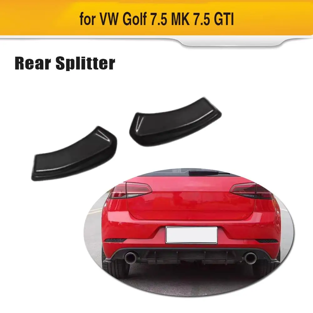 Matte Black Rear Bumper Splitters Diffuser For VW GOLF 7.5 MK 7.5 GTI Bumper 2018 2019 Car Rear Splitters Lip Spoiler