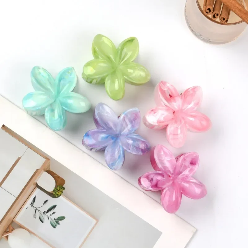 

European American cross-border egg flower grab clip Bauhinia hairpin festive high-end women's back head shark clip hair jewelry