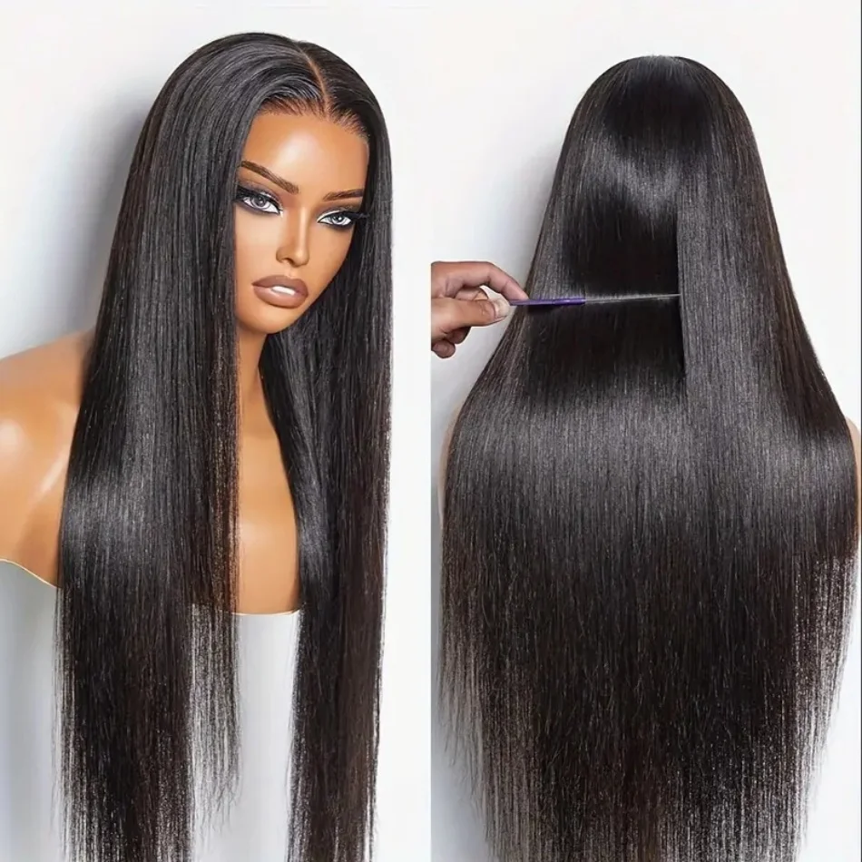 4x4 5x5 Glueless HD 30 40 Inch Straight Lace Frontal Closure Wig 100% Natural Human Hair Quality Brazilian Cheap Wigs on Sale