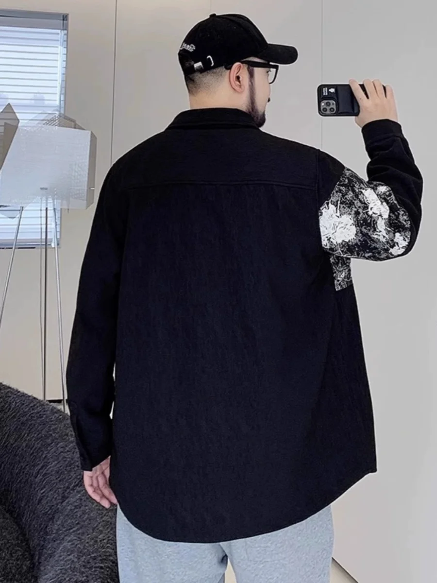 

Мужское повседневное пальто больших размеров Jaet, весна-осень, модное лоскутное свободное универсальное пальто, новое молодежное молодежное пальто без пуговиц