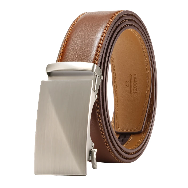 High Quality hommes ceinture boucle automatique mode Genune jeans luxury brown belts for men of business concept designer