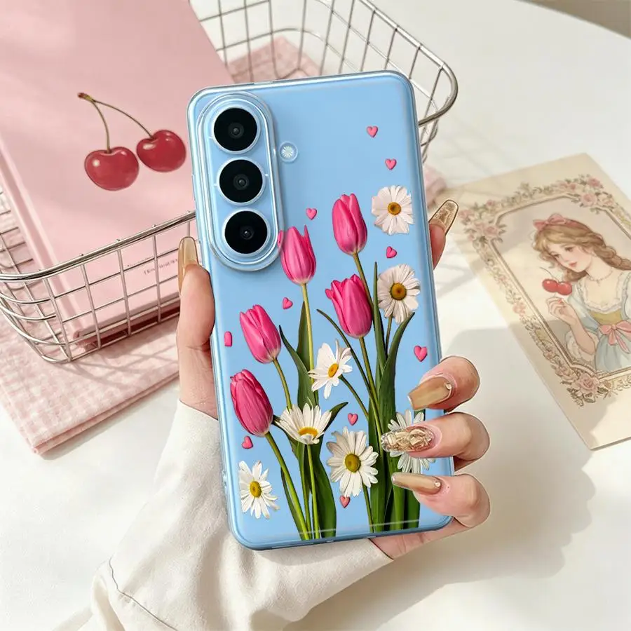 Case for Samsung Galaxy A55 A23 A14 A16 A57 A26 A24 A52 A37 A36 A13 A25 A51 Phone Cover A56 A27 A33 A52 A34 A35 A54 A15 Tulip