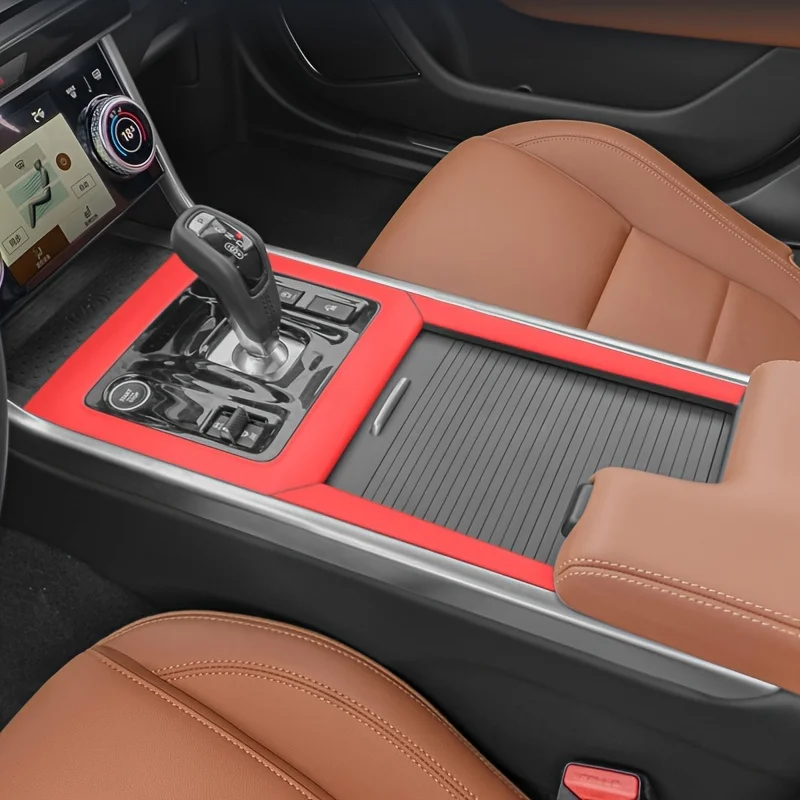 

For Jaguar XEL 2020-2023 Interior Central Control Panel Door Handle 5D Carbon Fiber Stickers Decals Car styling Accessorie