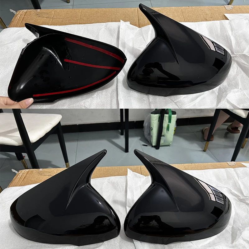 Car reversing mirror decorative cover ABS material adhesive installation for Kia Stinger CK 2023 2022 2021 2020 2019 2018