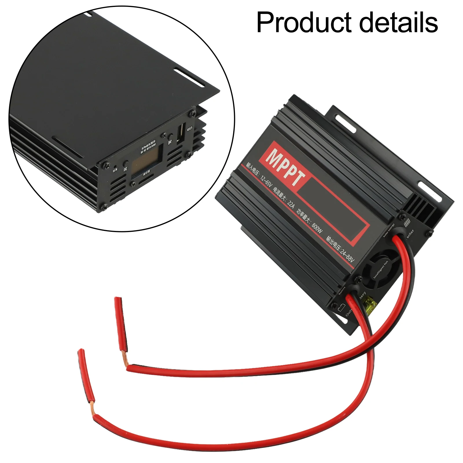 Battery Maintenance Solar Boost Controller 123*86*39mm Aluminum Alloy Construction Over-temperature Protection