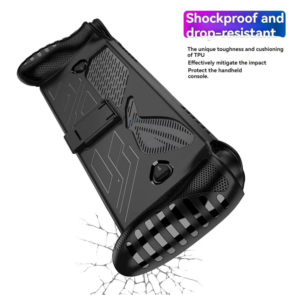Case for Ally X with Built-in Kickstand Anti-Slip Shockproof Ergonomic Grip Protective Cover A