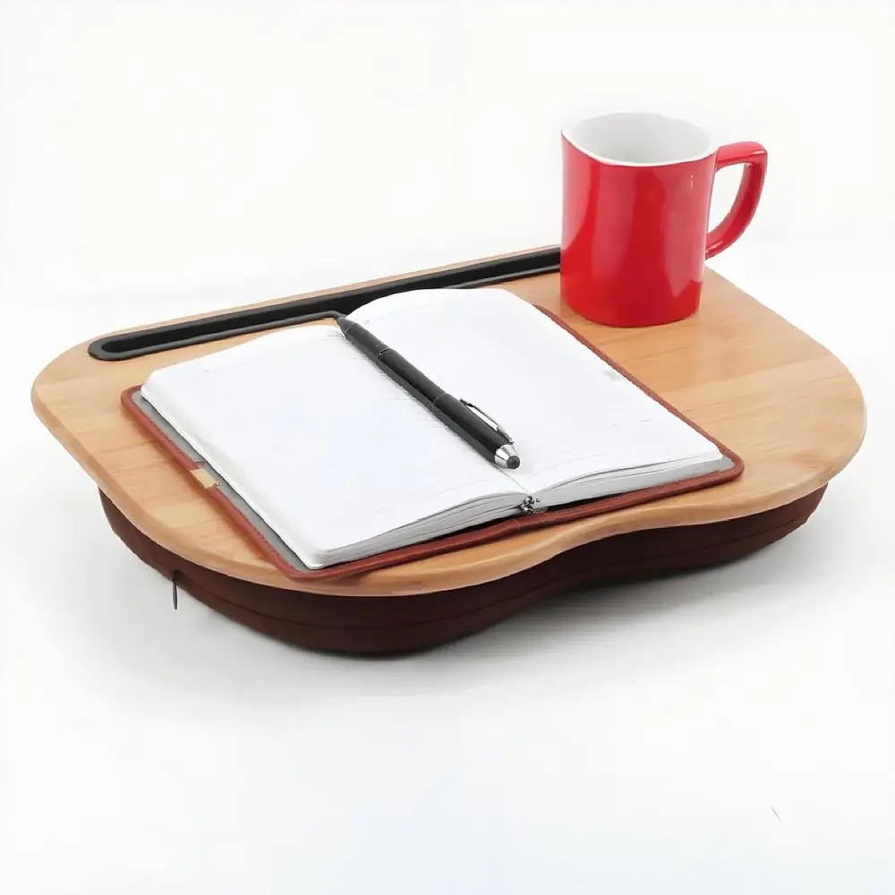 

Portable Bamboo Laptop Stand - Ergonomic Desk for Comfortable Reading, Office, and Work with 15.6 Laptop Compatibility
