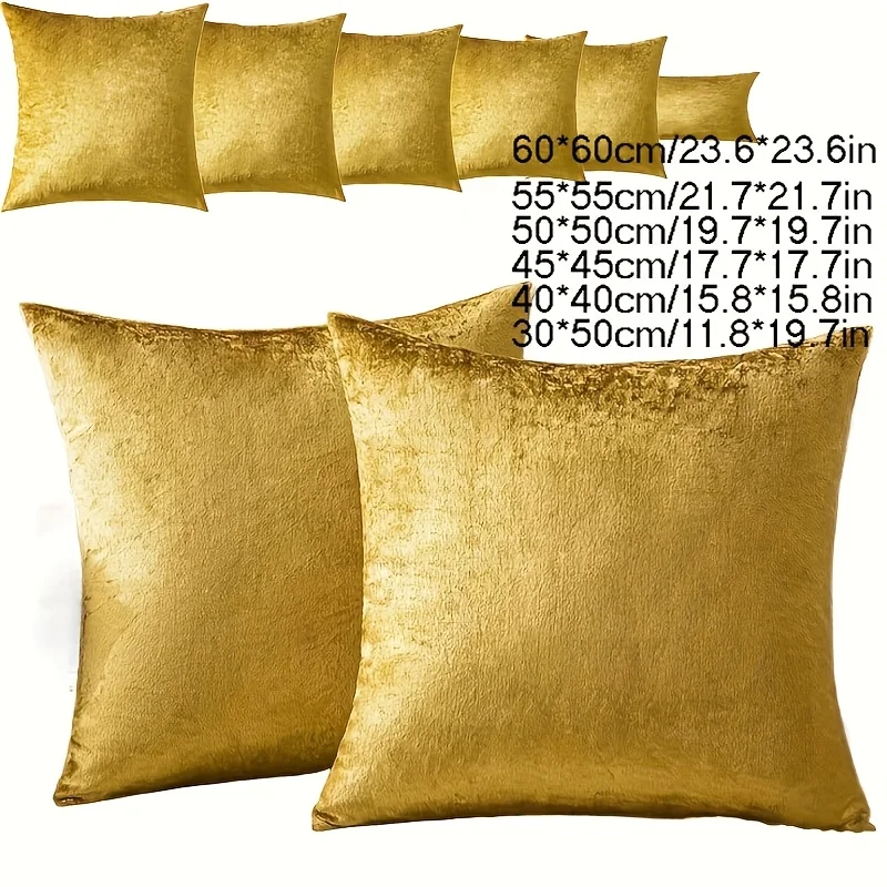 1 Pc Home Decorative Luxury Super Soft Faux Velvet Rectangular Pillow Cover Pillowcase for Sofa/Bed/Living Room 45x45cm/17.7x17.