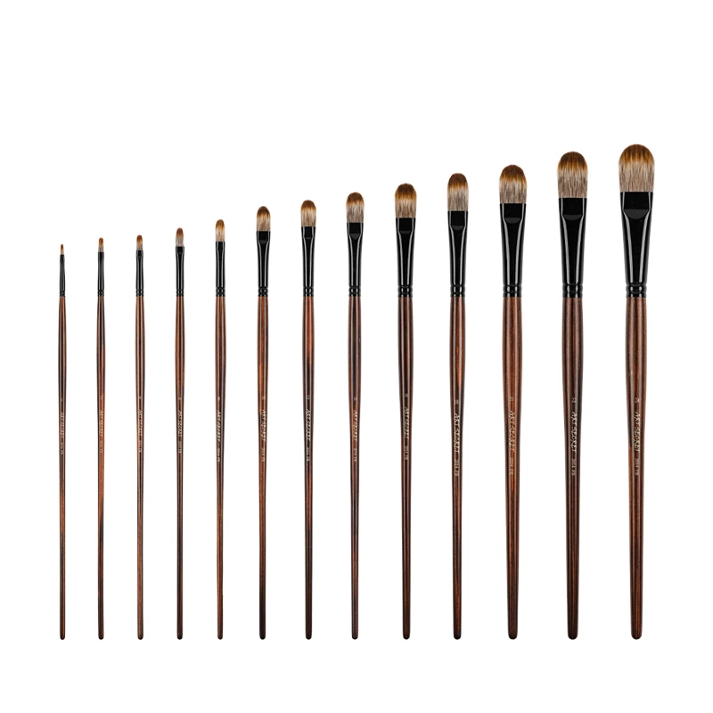 

ArtSecret Half Circle Hair Korea Taklon 2014FB Wooden Handle Acrylic And Oil Paint Brushes Artistic Art Supplies For Drawing