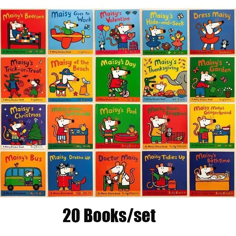 

20 Books/Set Maisy Mouse English Picture Children Storybook Kids Games IQ EQ Training Early Education Book Gift