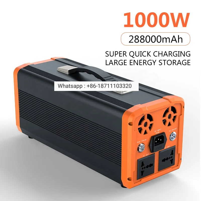 

New Outdoor 1000w charger inverter 110v 220v kits power bank station 1065wh 1kw mini portable solar generator