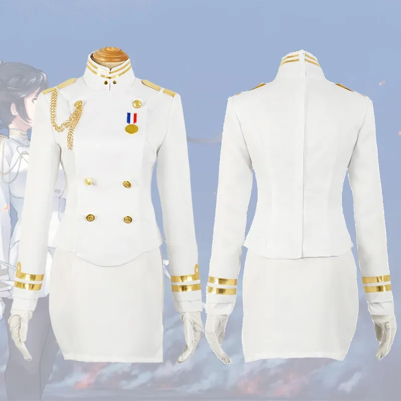 

Game Azur Lane Atago Takao Cosplay Costume White Ship Uniform Set Coat Skirt Socks Headwear Gloves Girls Comic With Costumes