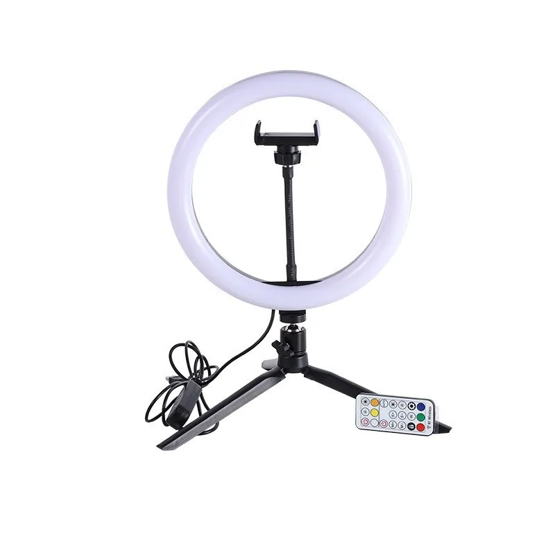 10 inch RGB Triple-Color Ring Light with Tripod Stand: Vanity Light for Selfies, Live Videos, Photography & Makeup Lighting