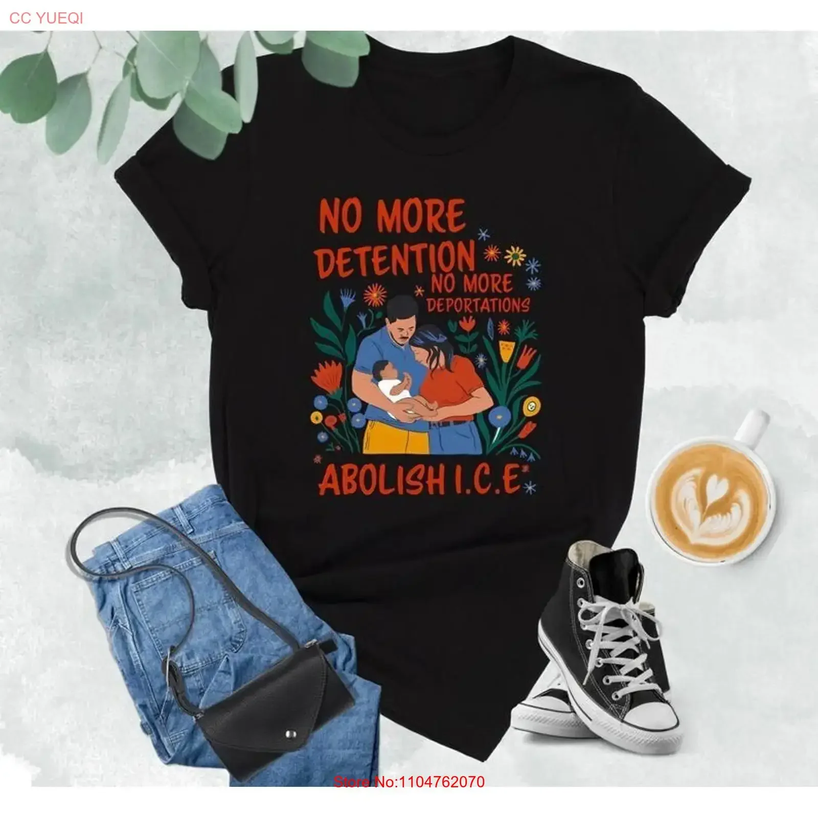 No More Deportation T Shirt Detention Immigration  vintage Washed streetwear designer clothes fashion Stylish Breathable