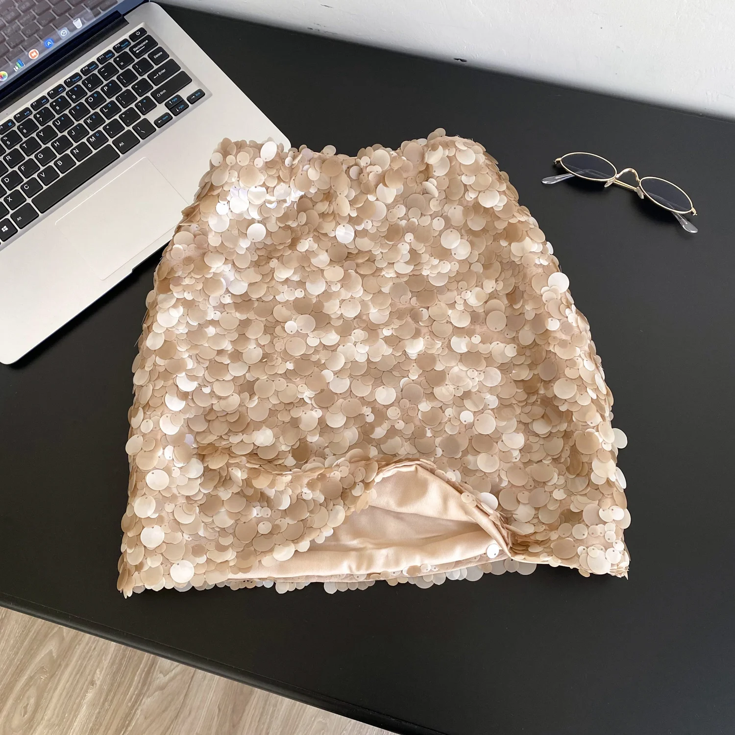 Vrouwen Sexy pailletten glitter slanke kokerrok Party Fashion Vintage Rokken Goth hotsweet Kleding mini-jurk