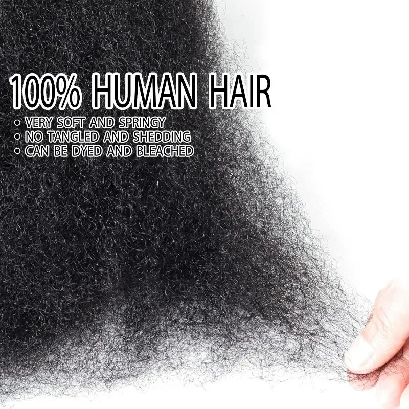 Premium 100% Echthaar Afro Kinky Bulk Haarverlängerungen für Dirty Braids, 50g Packung, geeignet für natürliche Flechtfrisuren – Detail 6