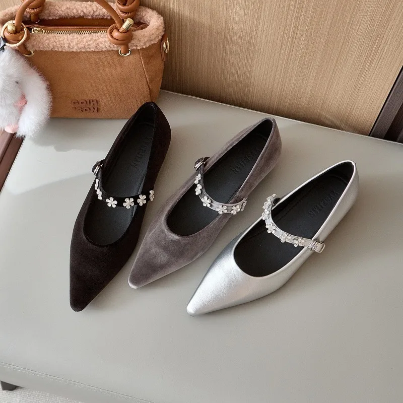 

Женская обувь с внутренним увеличением, туфли Мэри Джейн, неглубокие женские туфли-лодочки, весенне-осенняя дышащая обувь, модные вечерние тонкие туфли с острым носком