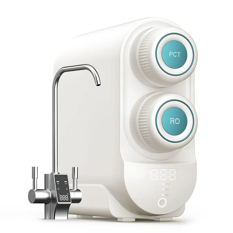 Hot selling：New Electric Household  Under Sink with Filter Element Plastic Tankless Reverse Osmosis System Water Purifier