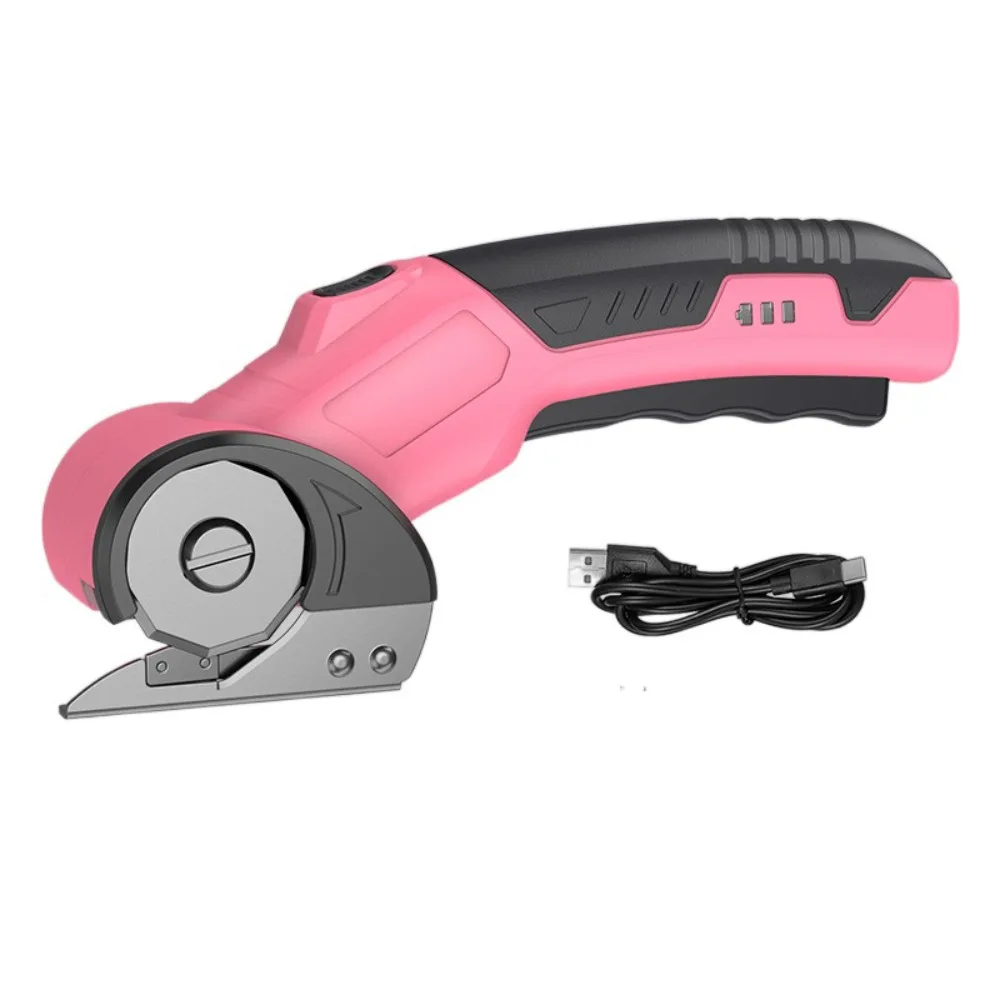 

Safety Lock Electric Shears Fast Cutting Quiet Operation Rotary Scissors Non-slip Handle Comfortable Grip Leather Cutting Tool