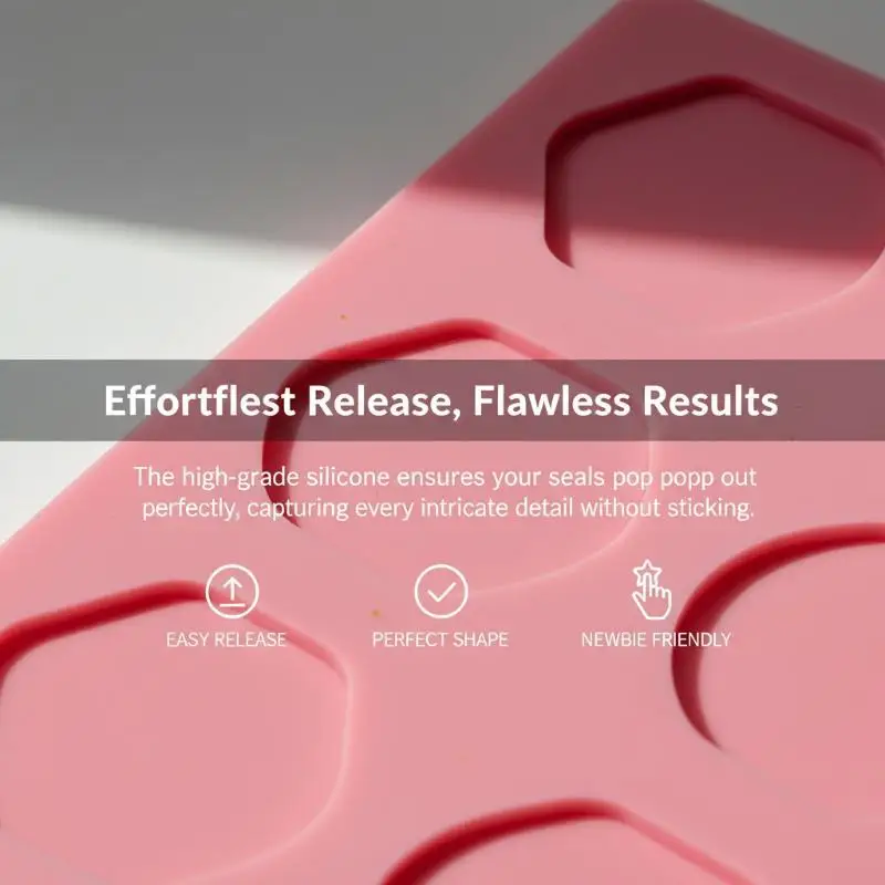 Picture 5: Sealing Wax Silicone Mold Pad for 25mm Stamp Precision Fix Shape Mats Reusable Tool for Wedding Invitation Seals