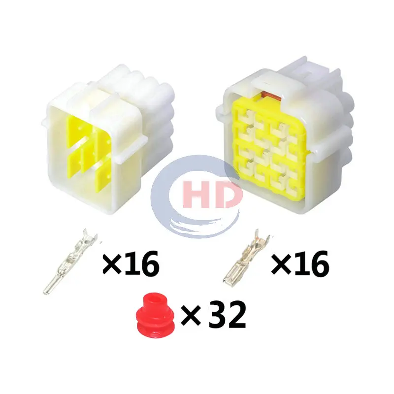 

1-20 sets 16pin auto wiring harness plug cable electric plug connector FM-C-16M-W FW-C-16F-W