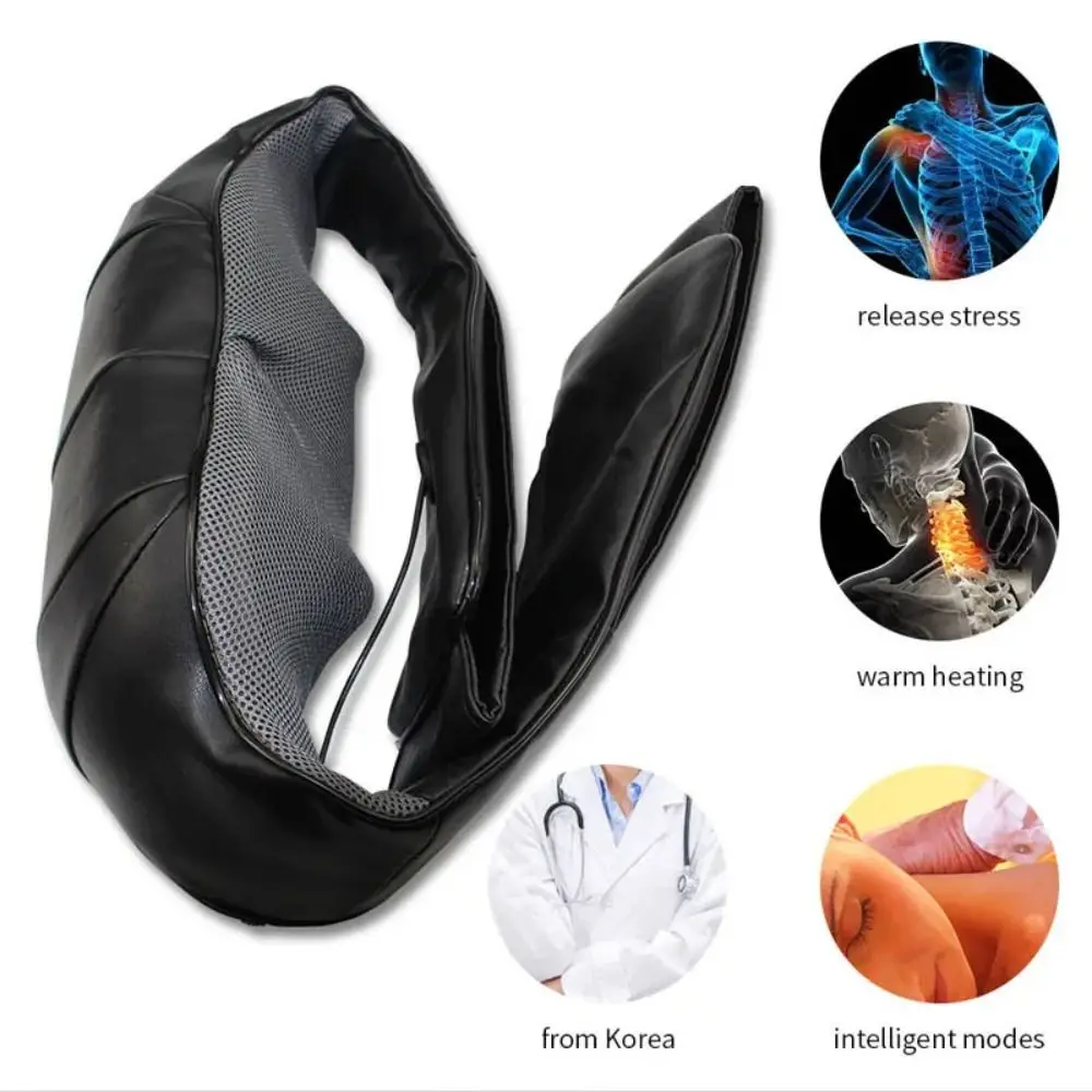 

High Quality PU Leather Electrical Massager Multifunctional Infrared Massage Shawl U Shape Heated Kneading Massager Neck