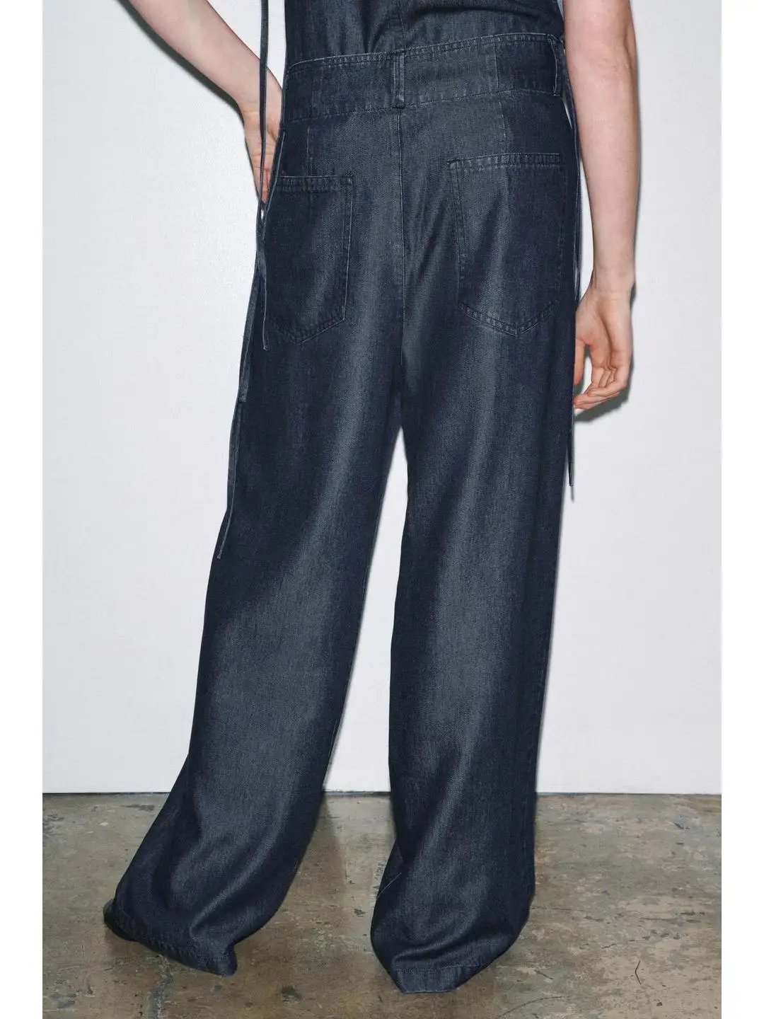 Cleanfit taille haute taille croisée Denim jean noeud décoré PVC matériel grande taille femmes Faion automne Collection