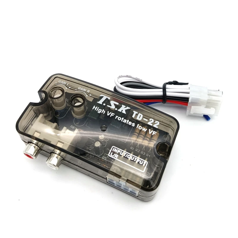 12V Auto Car Audio Converter Speaker Level Converter Adapter RCA Stereo High To Low Converter Adjustable Frequency Cable